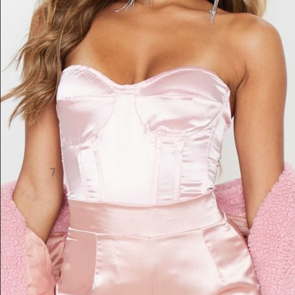 Pink Bandeau Corset